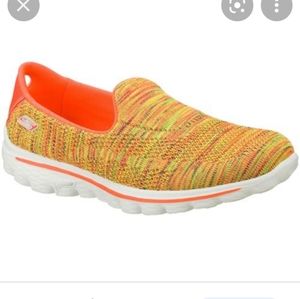 Skechers Go walkers 2 orange multi 11 new